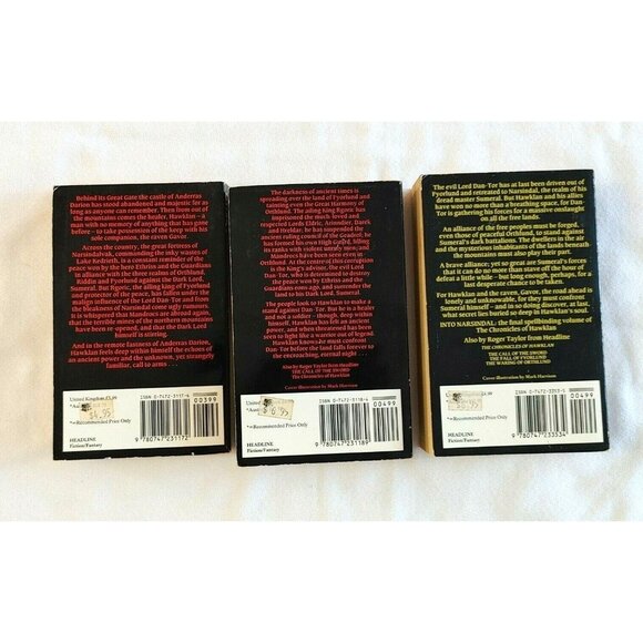 The chronicles of Hawklan Lot of 3 Paperback By Roger Taylor / Fall Of Fyorlund - Picture 2 of 3